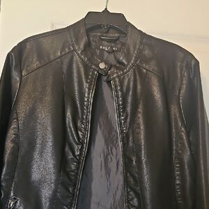 Black Leather Like  Jacket for Womens  XL